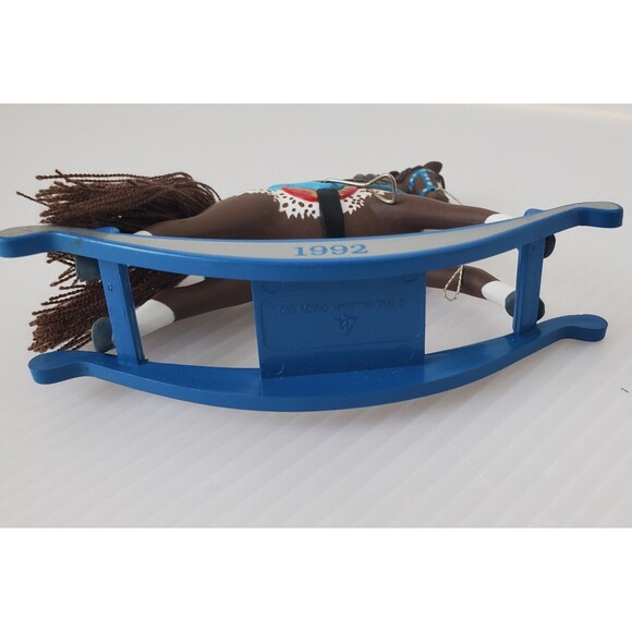 Vtg 90s Hallmark Keepsake Rocking Horse Collectors Ornament 1992 12th in Series - Picture 7 of 8
